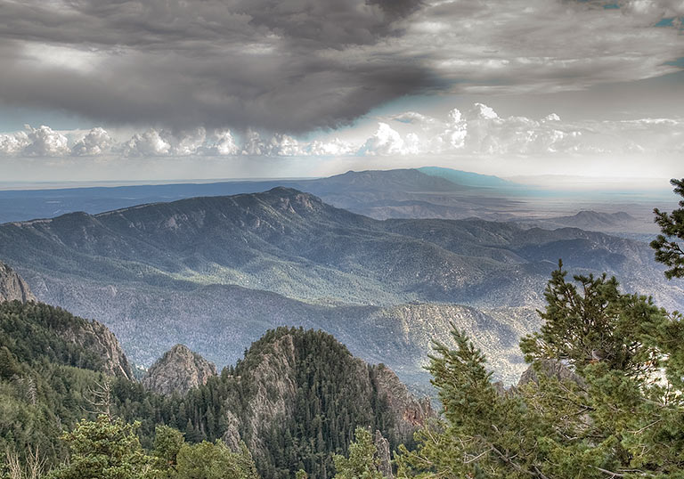 beautiful mountain range landscape